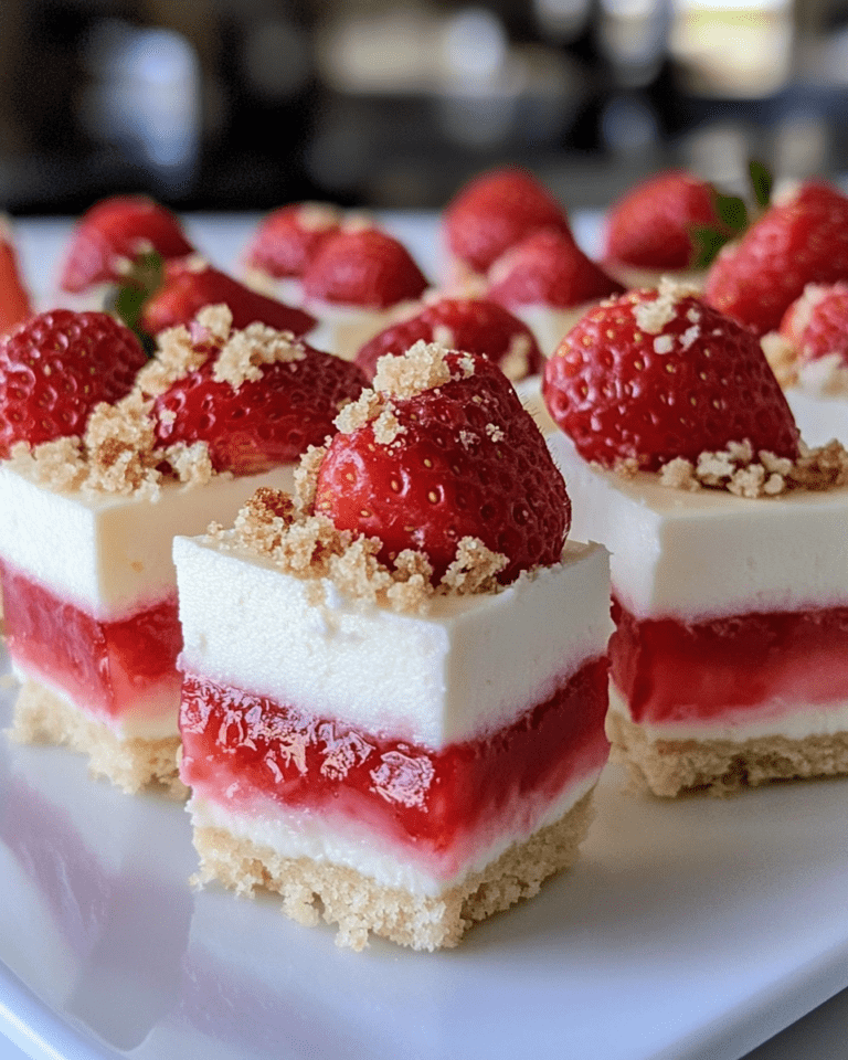 Bouchées de cheesecake aux fraises croustillantes
