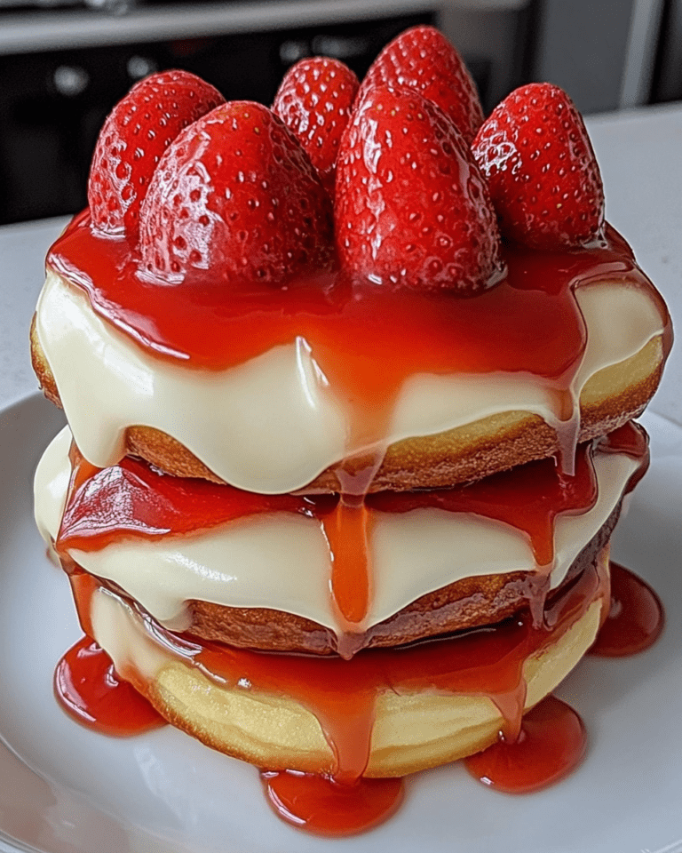 Burger de Donut au Fromage Frais et aux Fraises