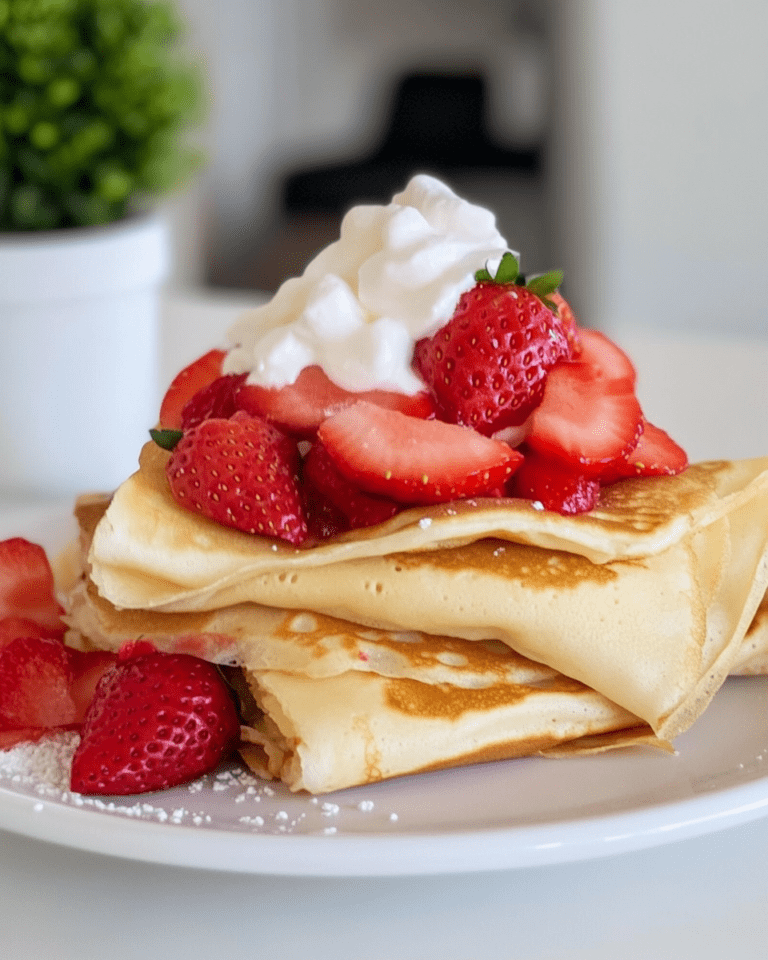 Crêpes aux fraises