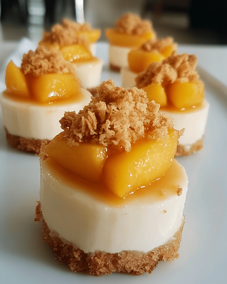 Mini Cheesecakes aux Pêches et à la Crumble