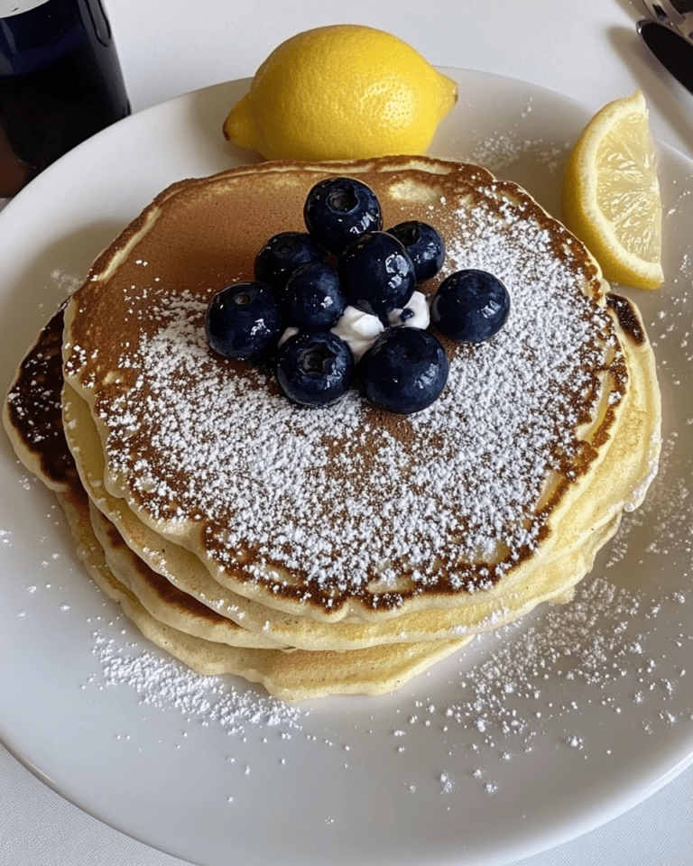 Pancakes au Citron et aux Myrtilles