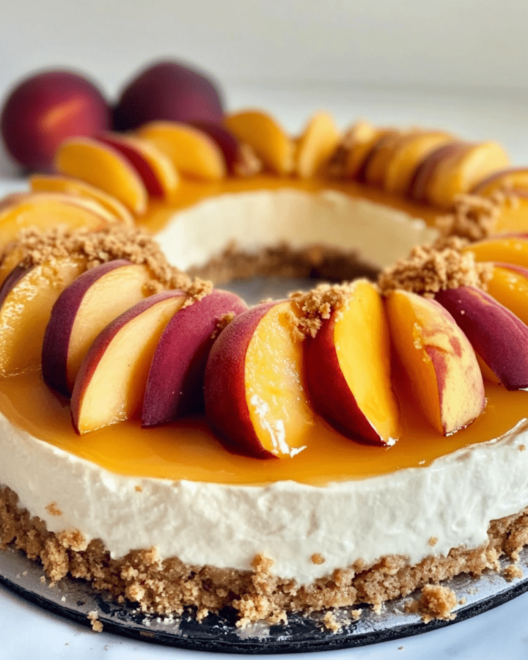 Recette de Cheesecake aux Pêches et Crumble