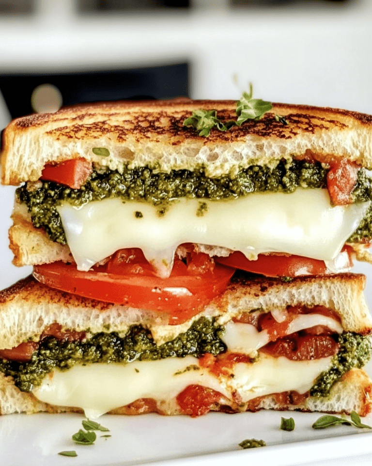 Sandwich au fromage grillé au pesto