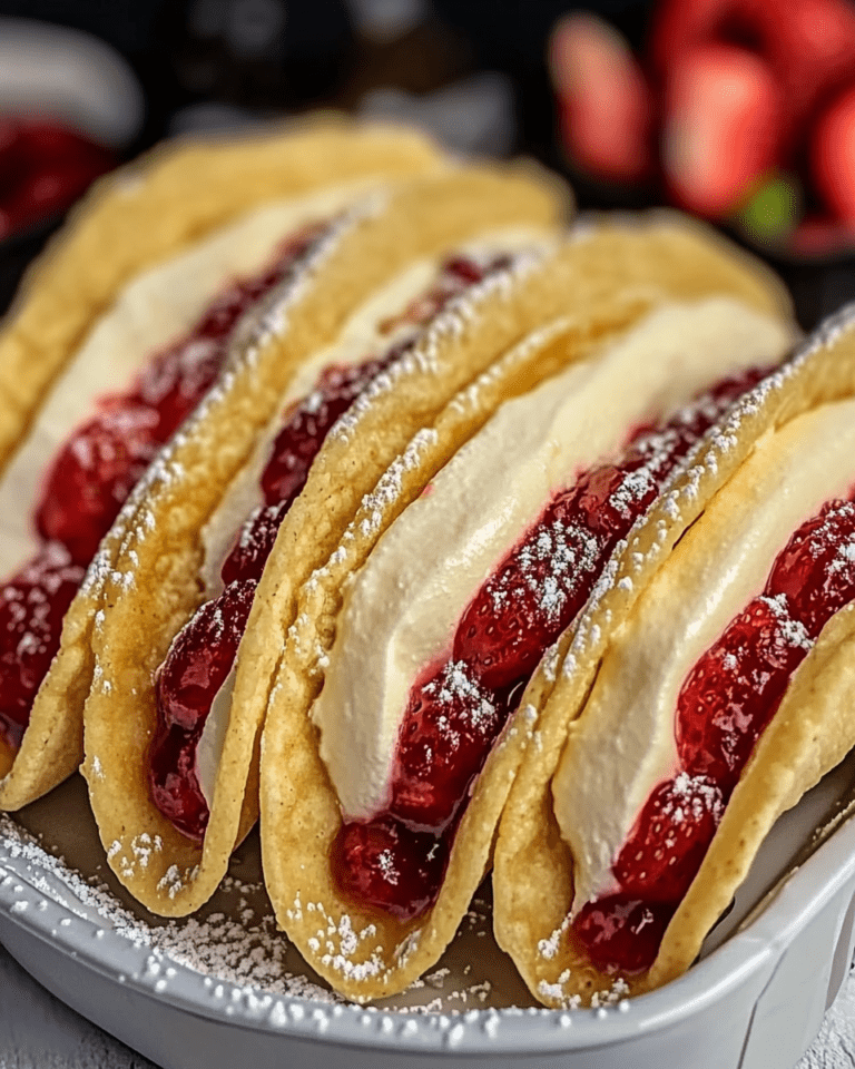 Tacos Dessert au Fromage Frais aux Fraises
