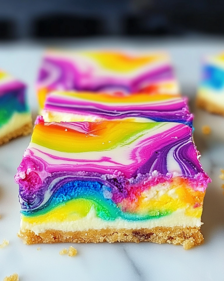 Bâtonnets de Cheesecake Arc-en-Ciel