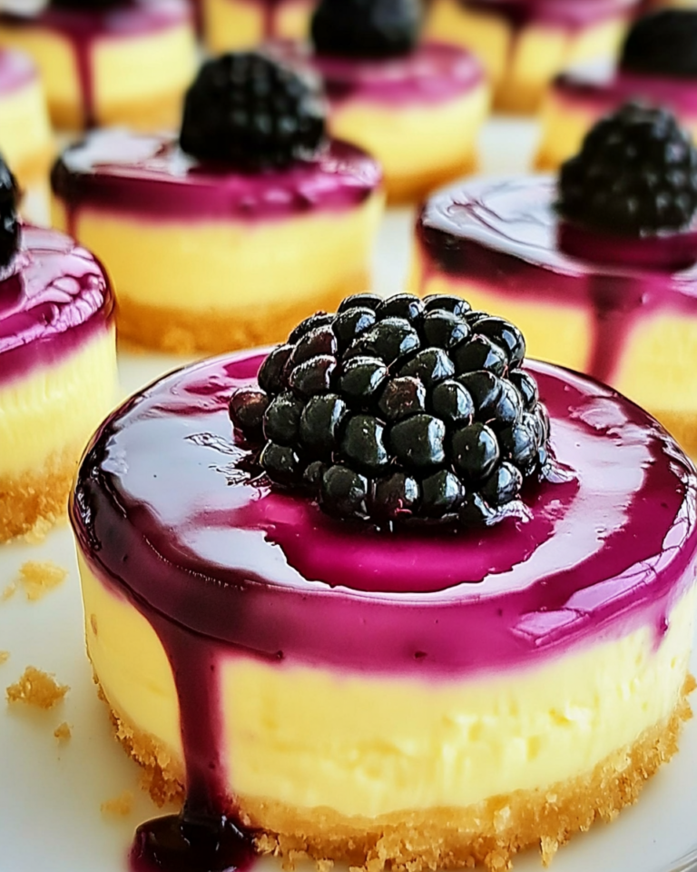 Mini Cheesecakes au Citron, Framboises et Mûres