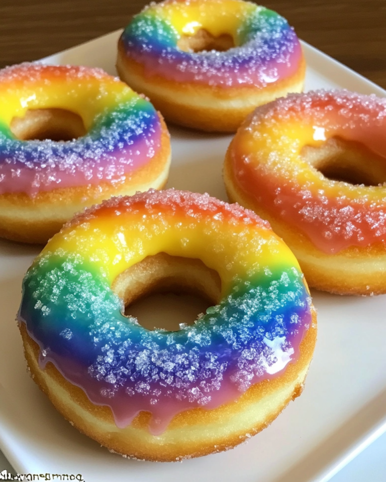 Mini Donuts Arc-en-Ciel à la Vanille