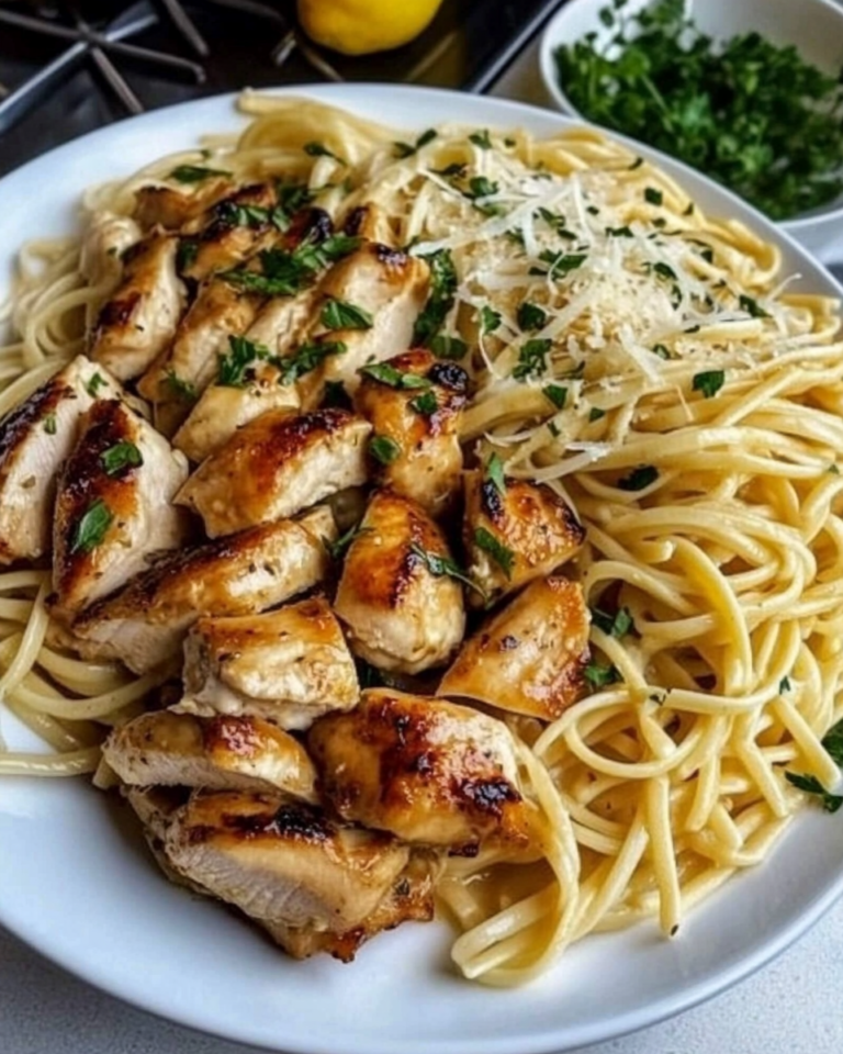 Poulet au Citron avec Linguine au Parmesan
