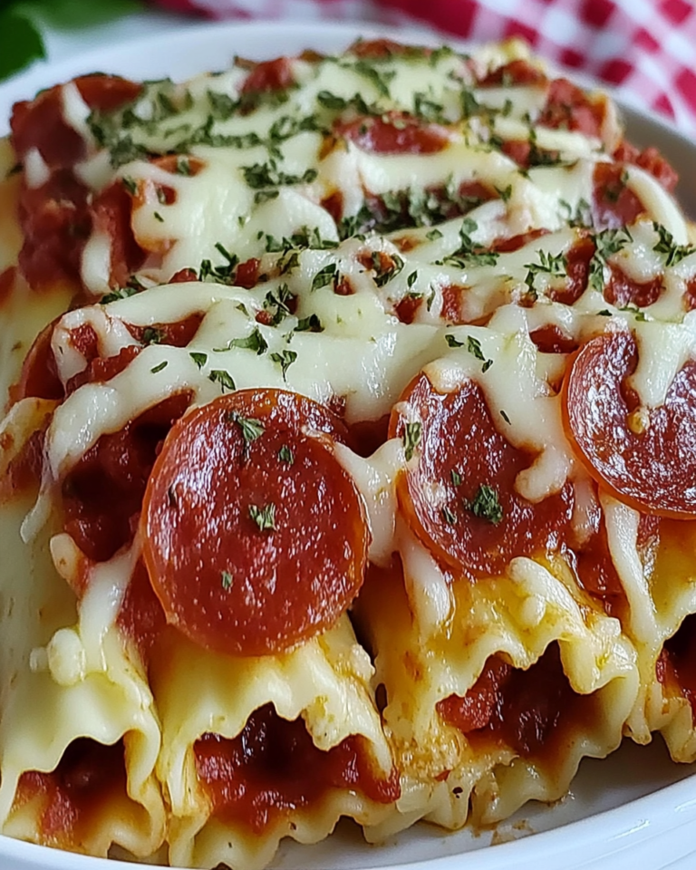 Roulés de lasagne à la pizza au pepperoni