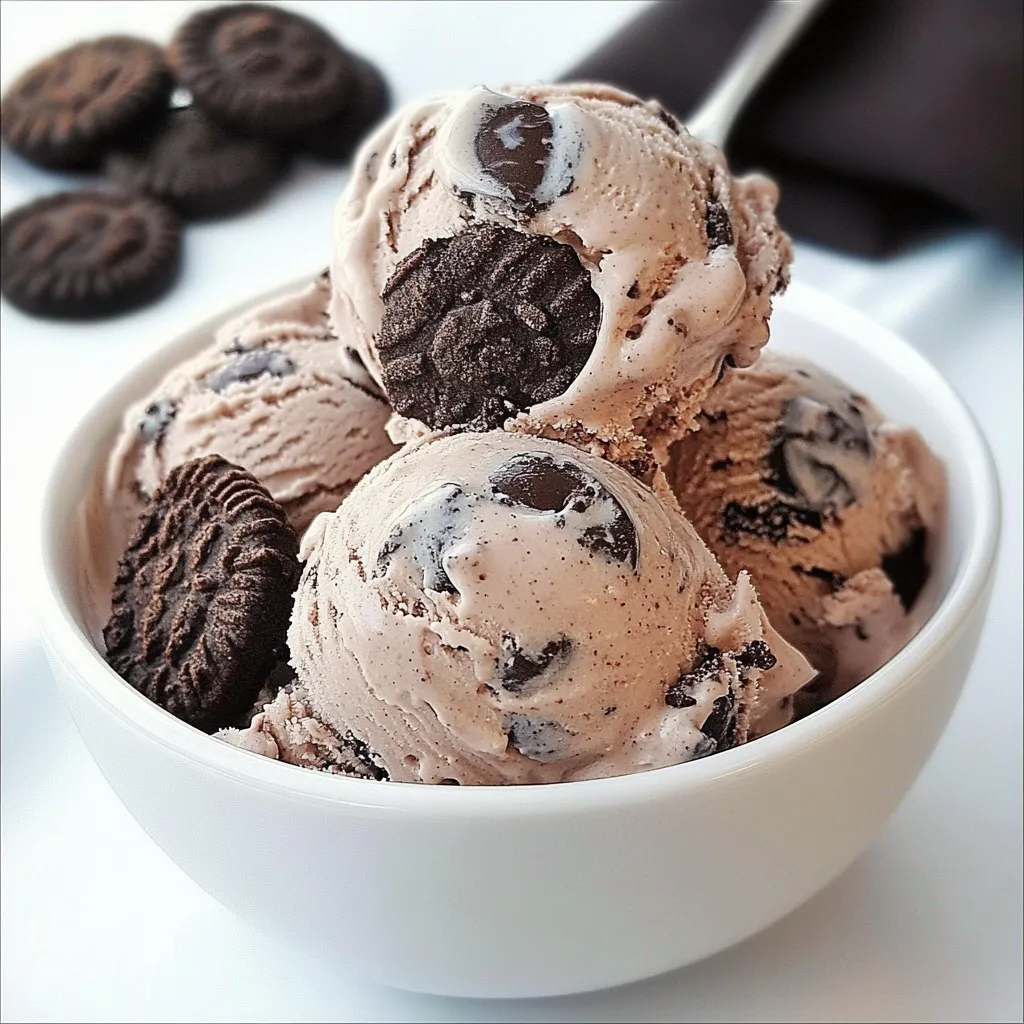 4 Ingredient Chocolate Cookies n Cream Ice Cream
