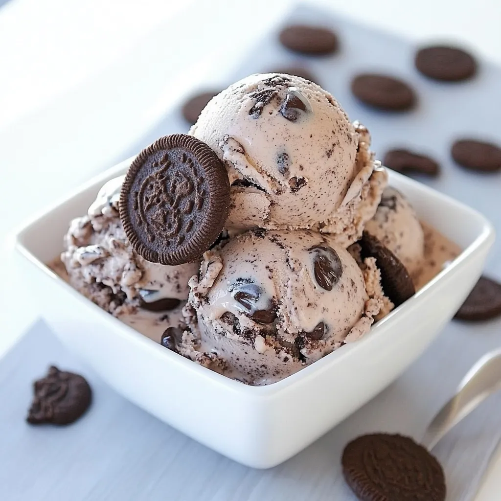 4 Ingredient Chocolate Cookies n Cream Ice Cream
