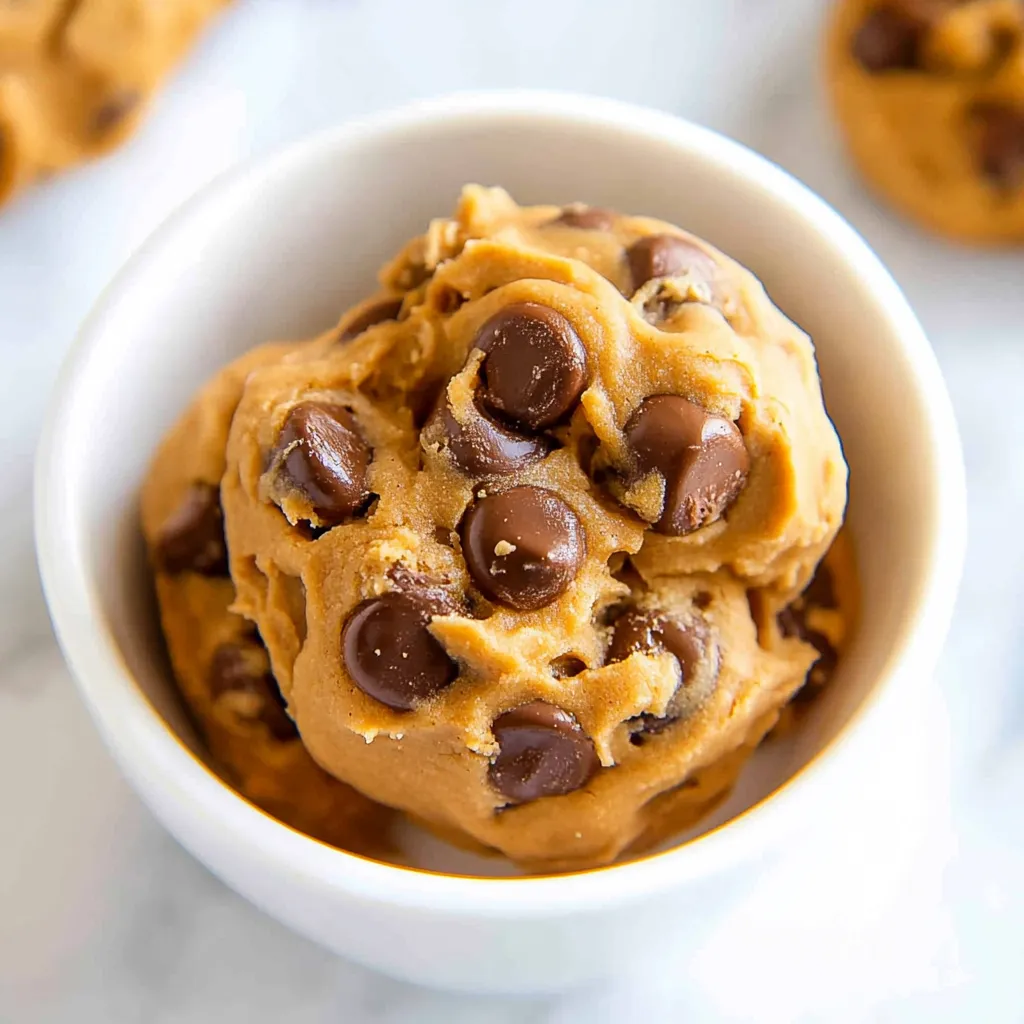 Edible Peanut Butter Chickpea Cookie Dough