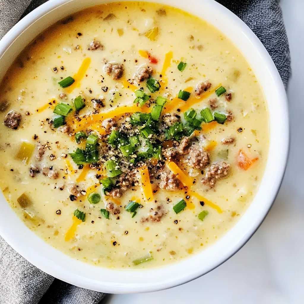 Cheeseburger Soup