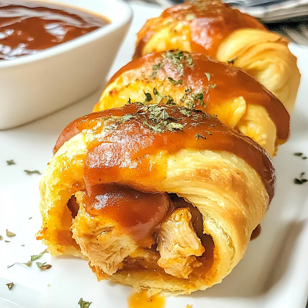 BBQ Chicken Crescent Rolls