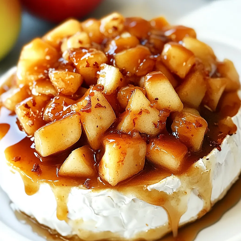 Baked Brie with Apples and Salted Caramel
