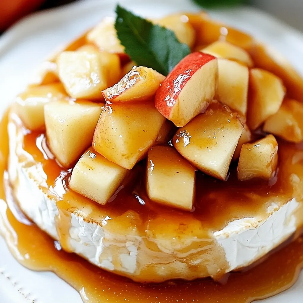 Baked Brie with Apples and Salted Caramel