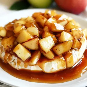 Baked Brie with Apples and Salted Caramel