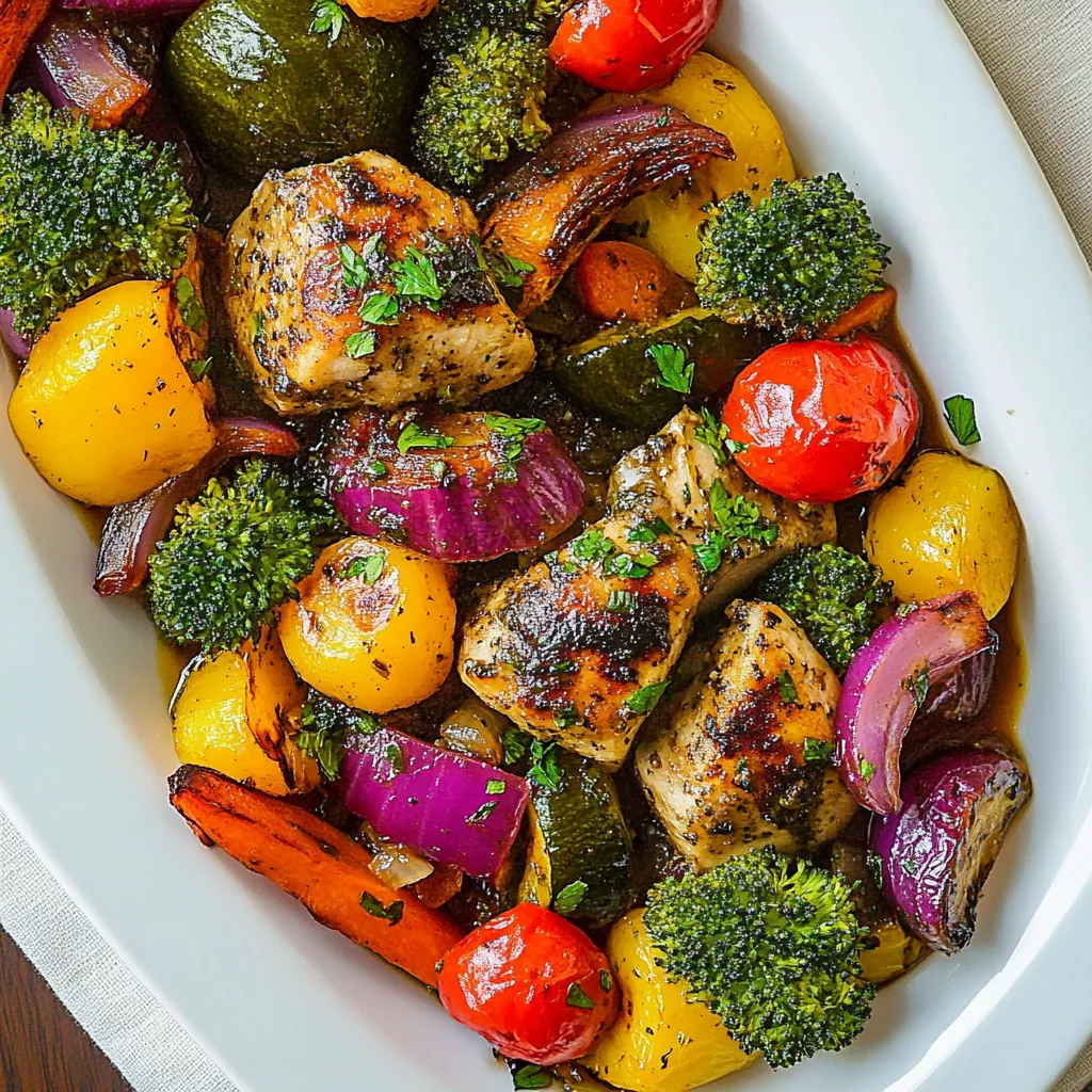 Balsamic Chicken and Veggie Sheet Pan Dinner