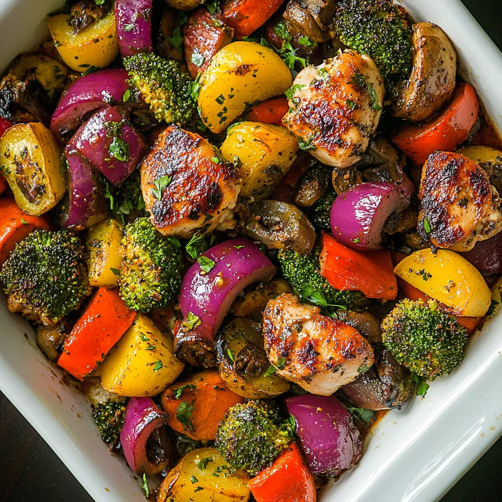 Balsamic Chicken and Veggie Sheet Pan Dinner