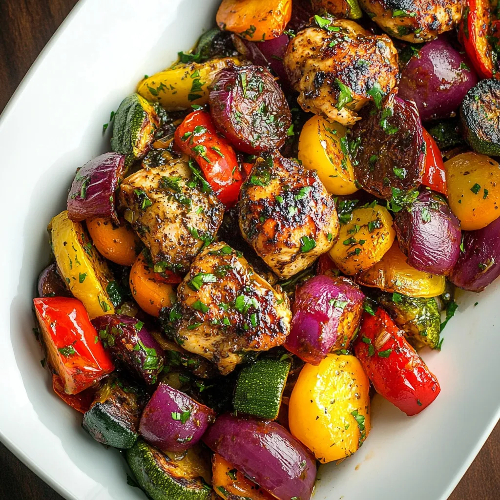 Balsamic Chicken and Veggie Sheet Pan Dinner