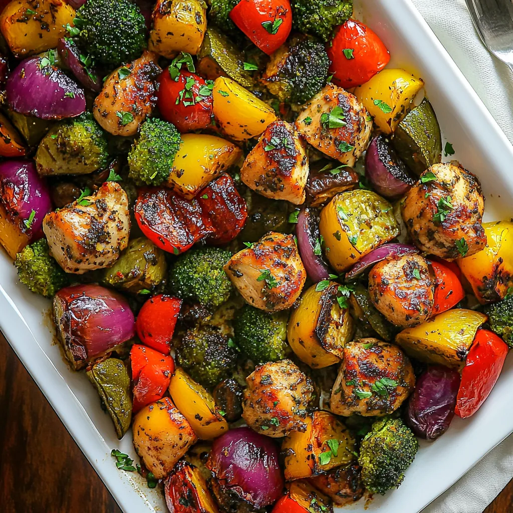 Balsamic Chicken and Veggie Sheet Pan Dinner