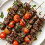 Balsamic Steak Tomato Kebabs