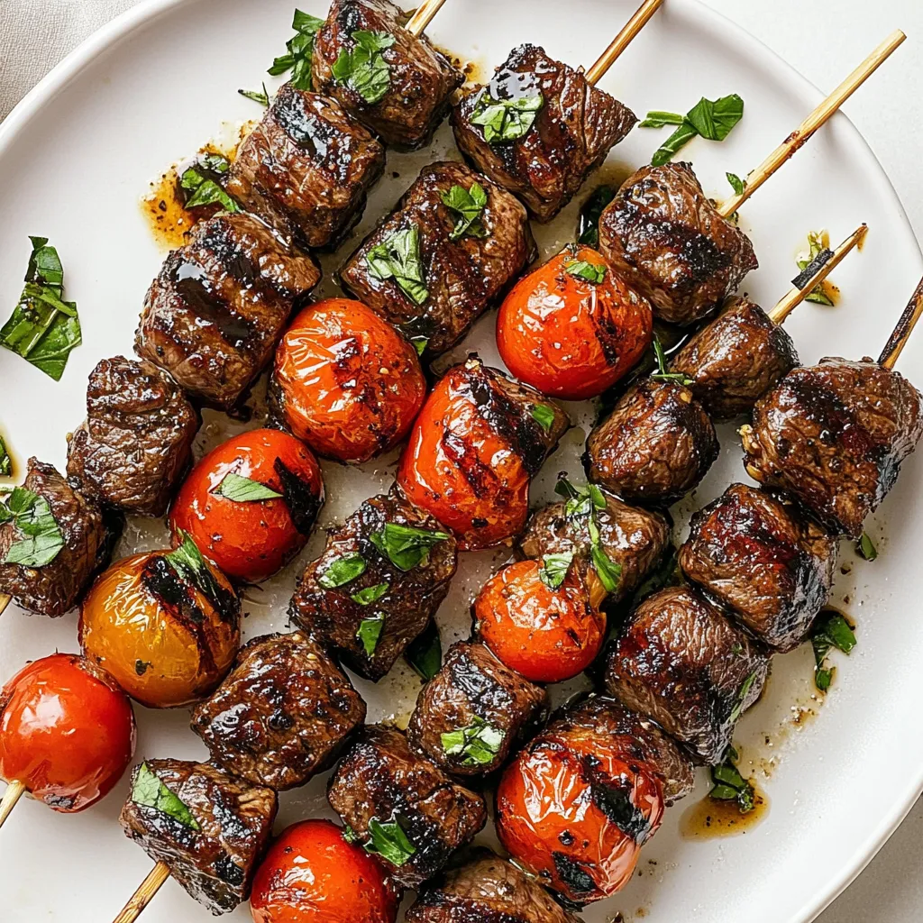 Balsamic Steak Tomato Kebabs