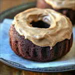 Brownie Donuts with Fluffy Peanut Butter Frosting