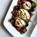Burrata with Balsamic Cherries and Basil