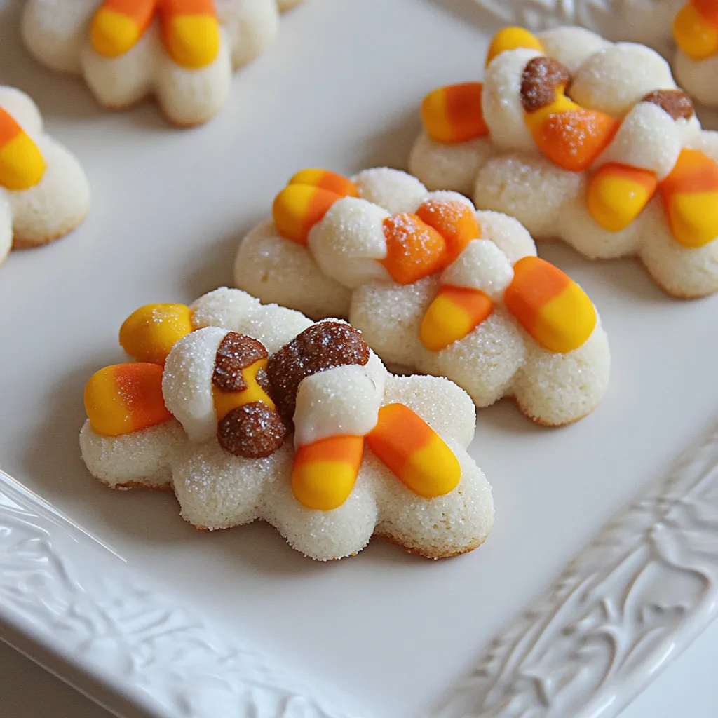 Candy Corn Spritz Cookies