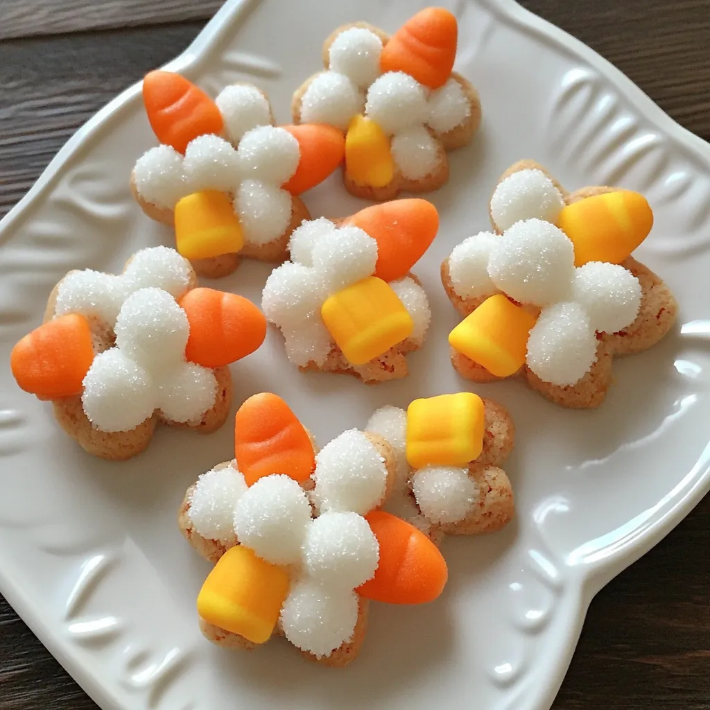 Candy Corn Spritz Cookies