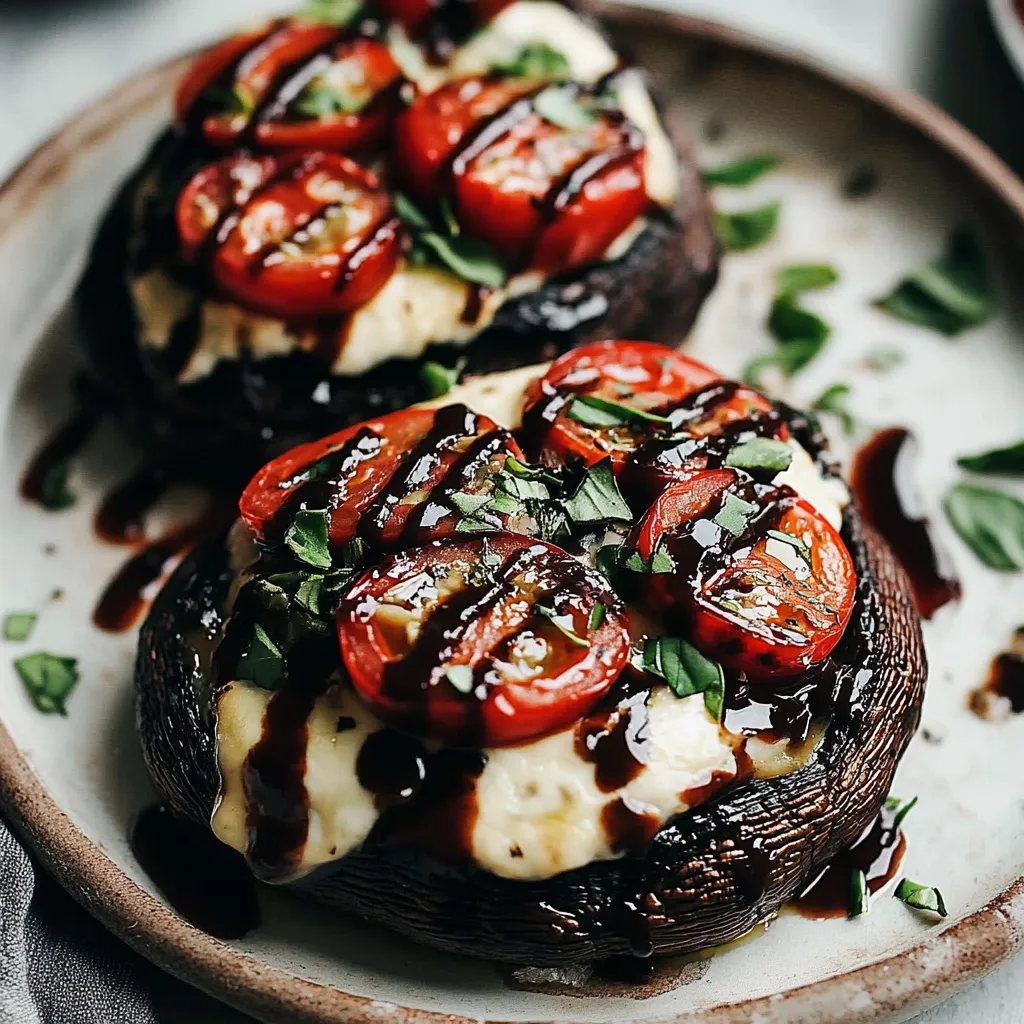 Caprese Stuffed Portobellos