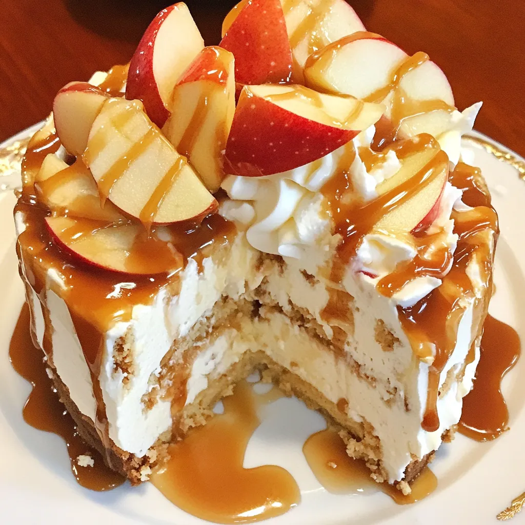Caramel Apple Cheesecake Cake