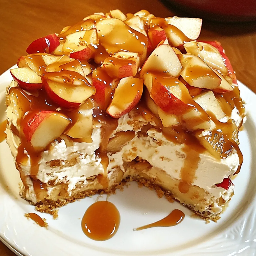 Caramel Apple Cheesecake Cake