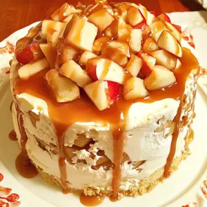 Caramel Apple Cheesecake Cake