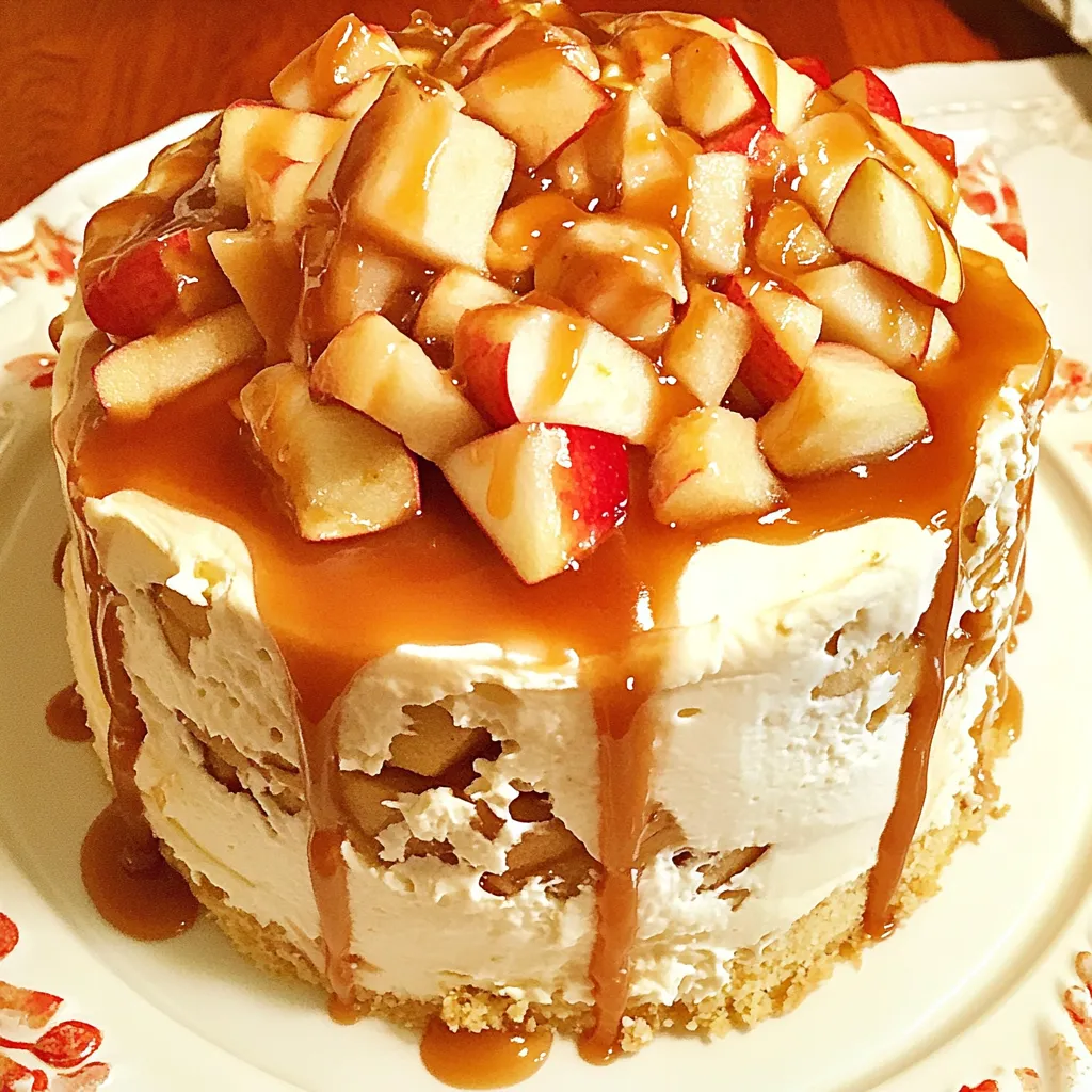 Caramel Apple Cheesecake Cake