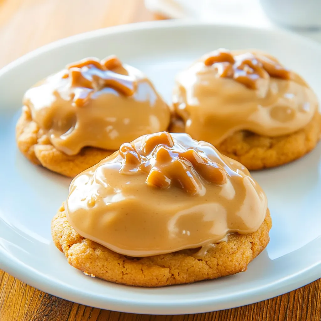 Caramel Frosted Brown Sugar Cookies