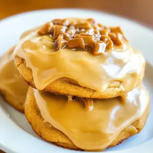 Caramel Frosted Brown Sugar Cookies