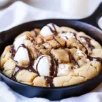 Cheesecake Stuffed Skillet Cookie