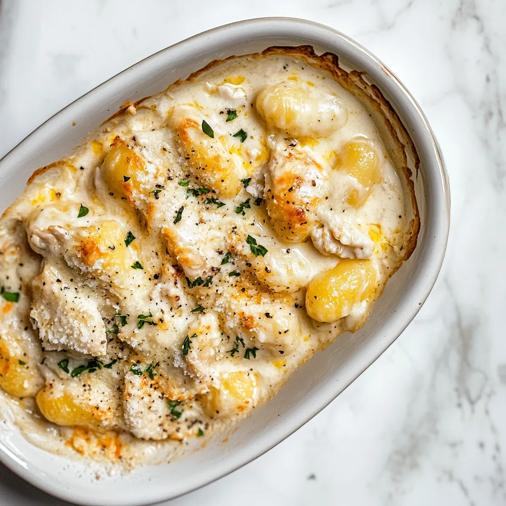 Chicken Alfredo Gnocchi Bake