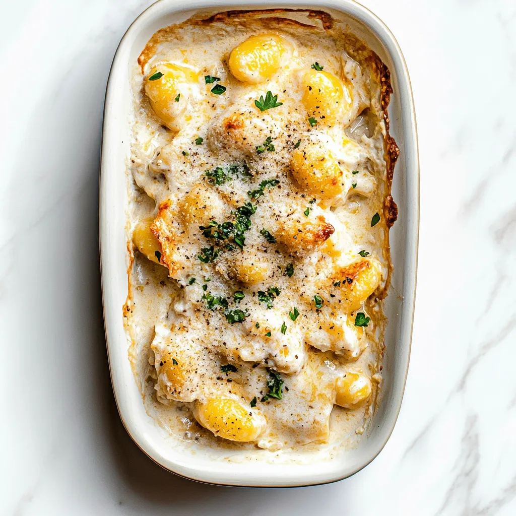 Chicken Alfredo Gnocchi Bake