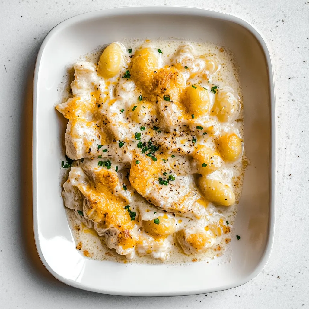 Chicken Alfredo Gnocchi Bake