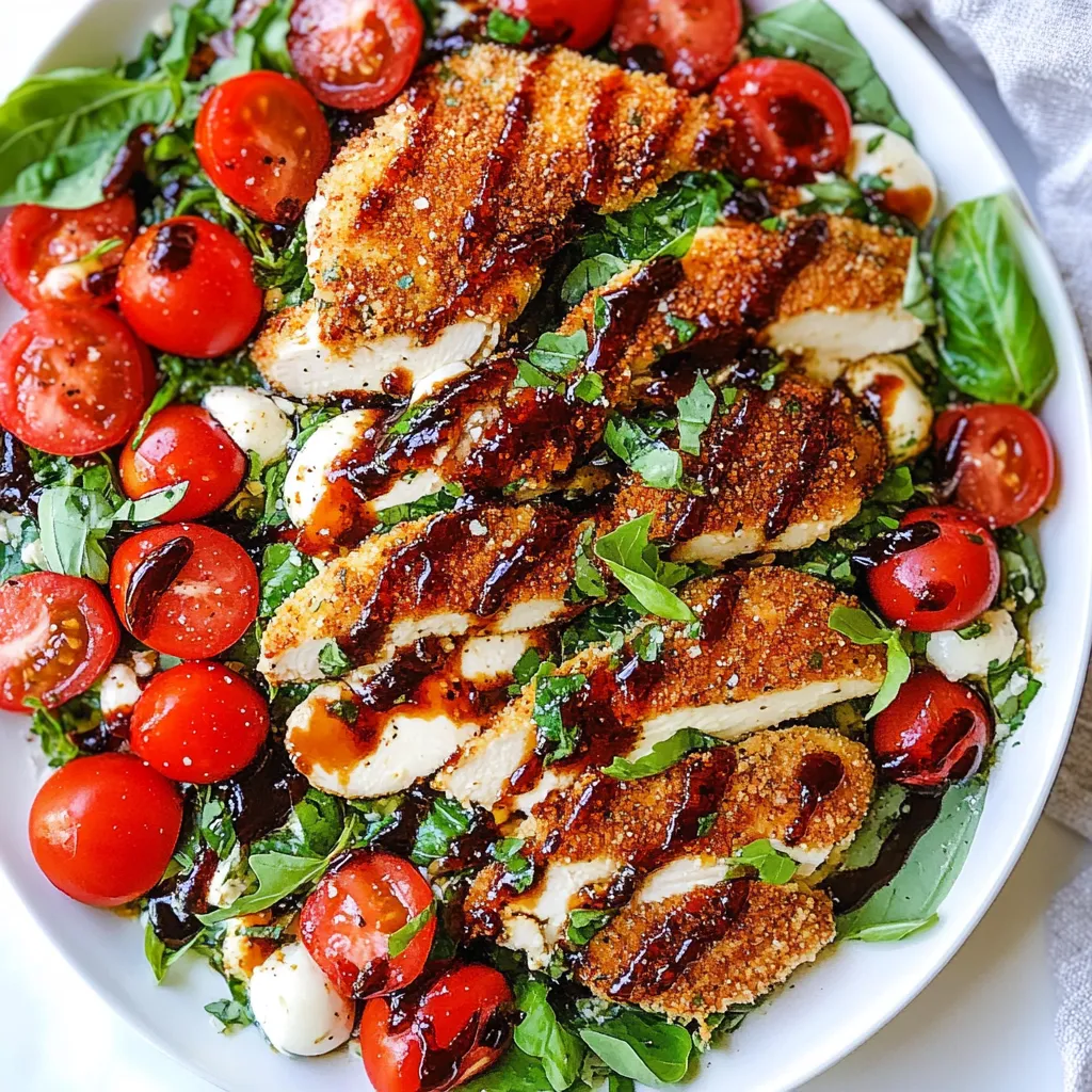 Chicken Cutlet Caprese Salad