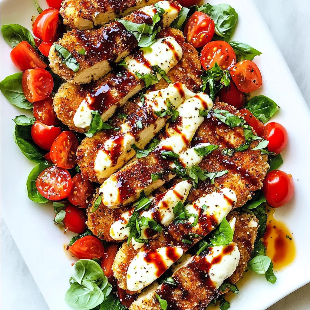 Chicken Cutlet Caprese Salad