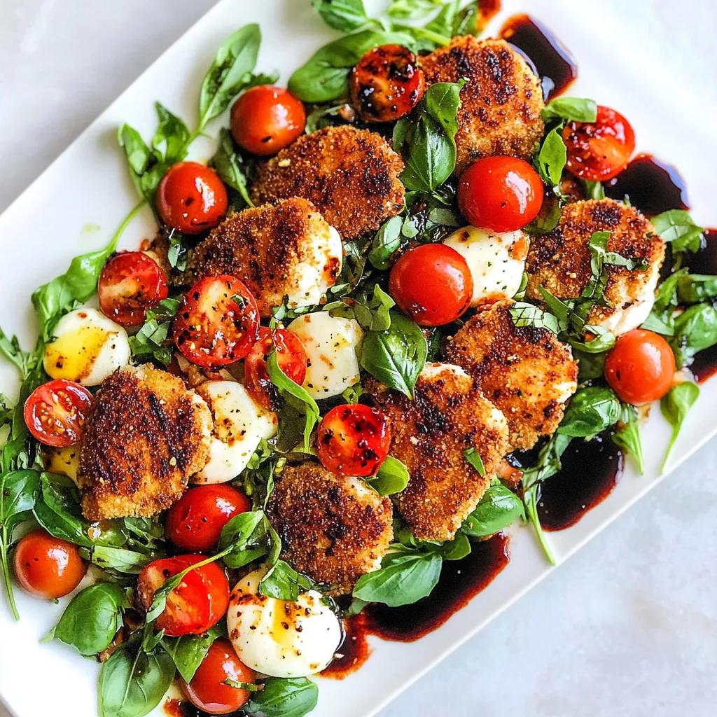 Chicken Cutlet Caprese Salad