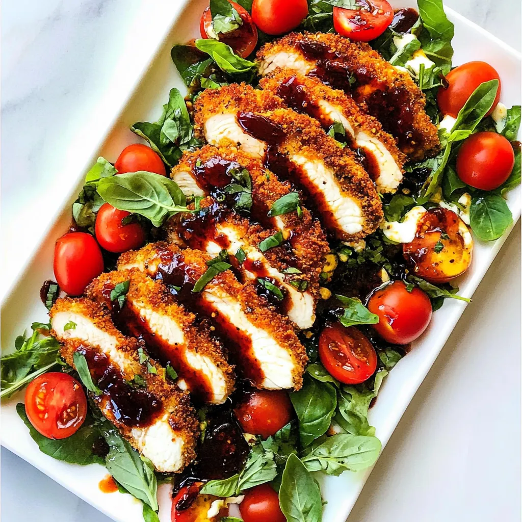 Chicken Cutlet Caprese Salad