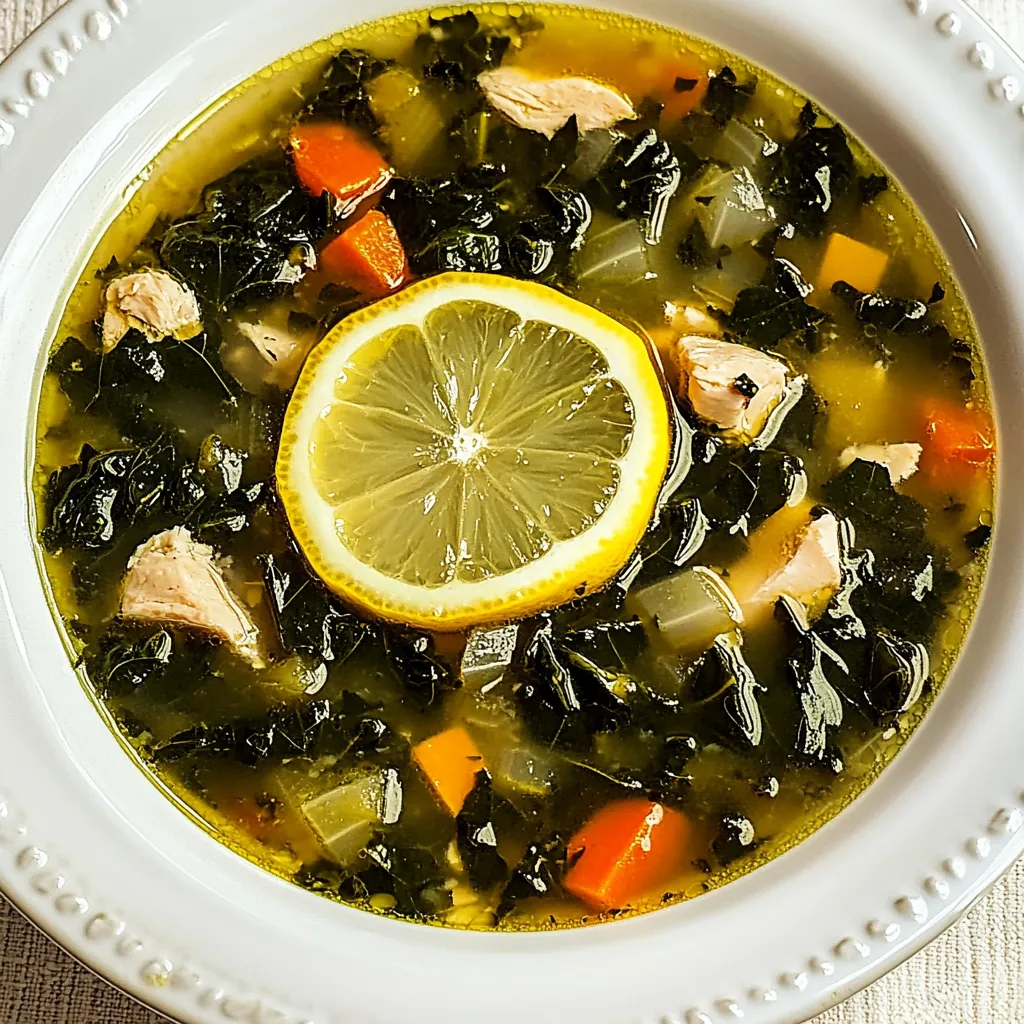 Chicken Soup with Collards and Lemon