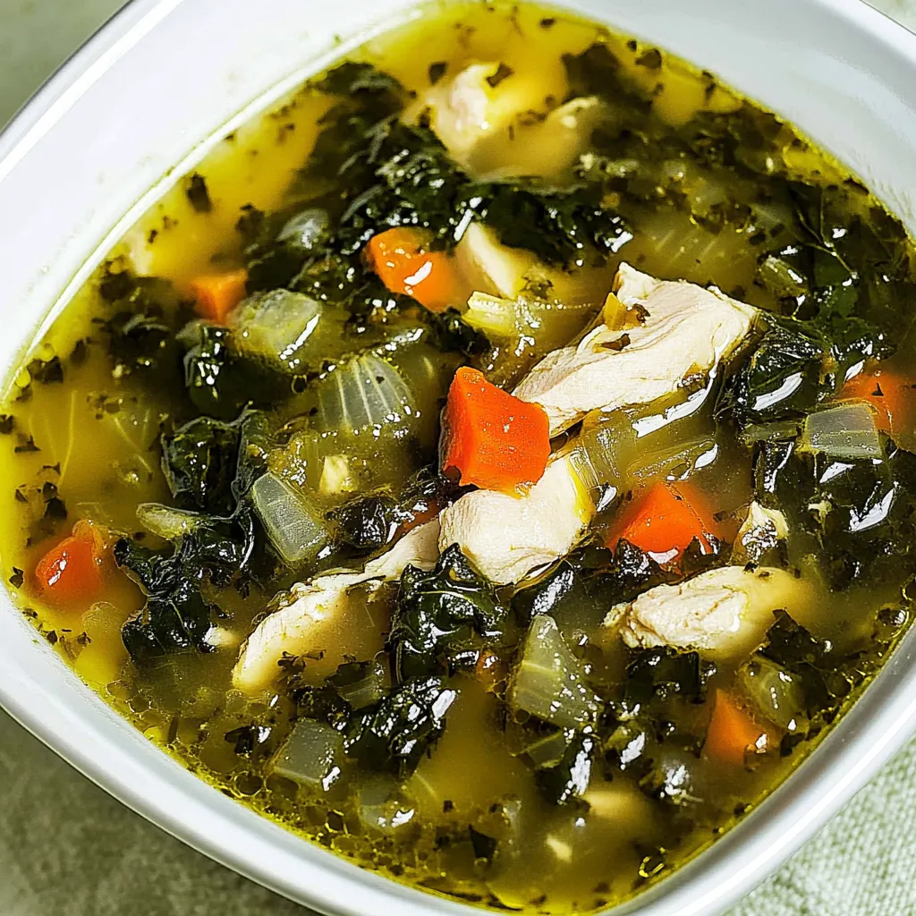 Chicken Soup with Collards and Lemon