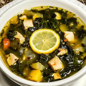 Chicken Soup with Collards and Lemon