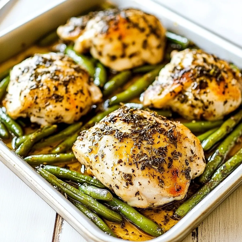 Chicken and Green Beans Sheet Pan Meal